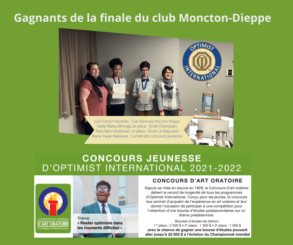 Gagnants de la finale du club Moncton Dieppe 1